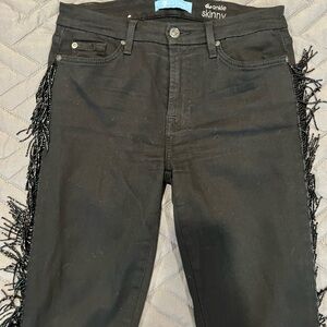7 For Mankind Tasseled Pants - the ankle skinny